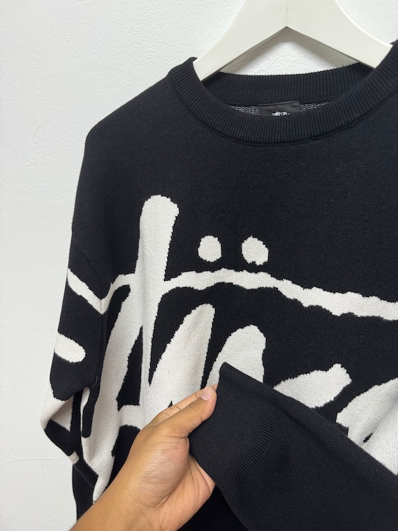 Stussy Knitwear Stock Sweater Big Signature - Etsy Stussy Knitwear Stock Sweater Big Signature - Etsy