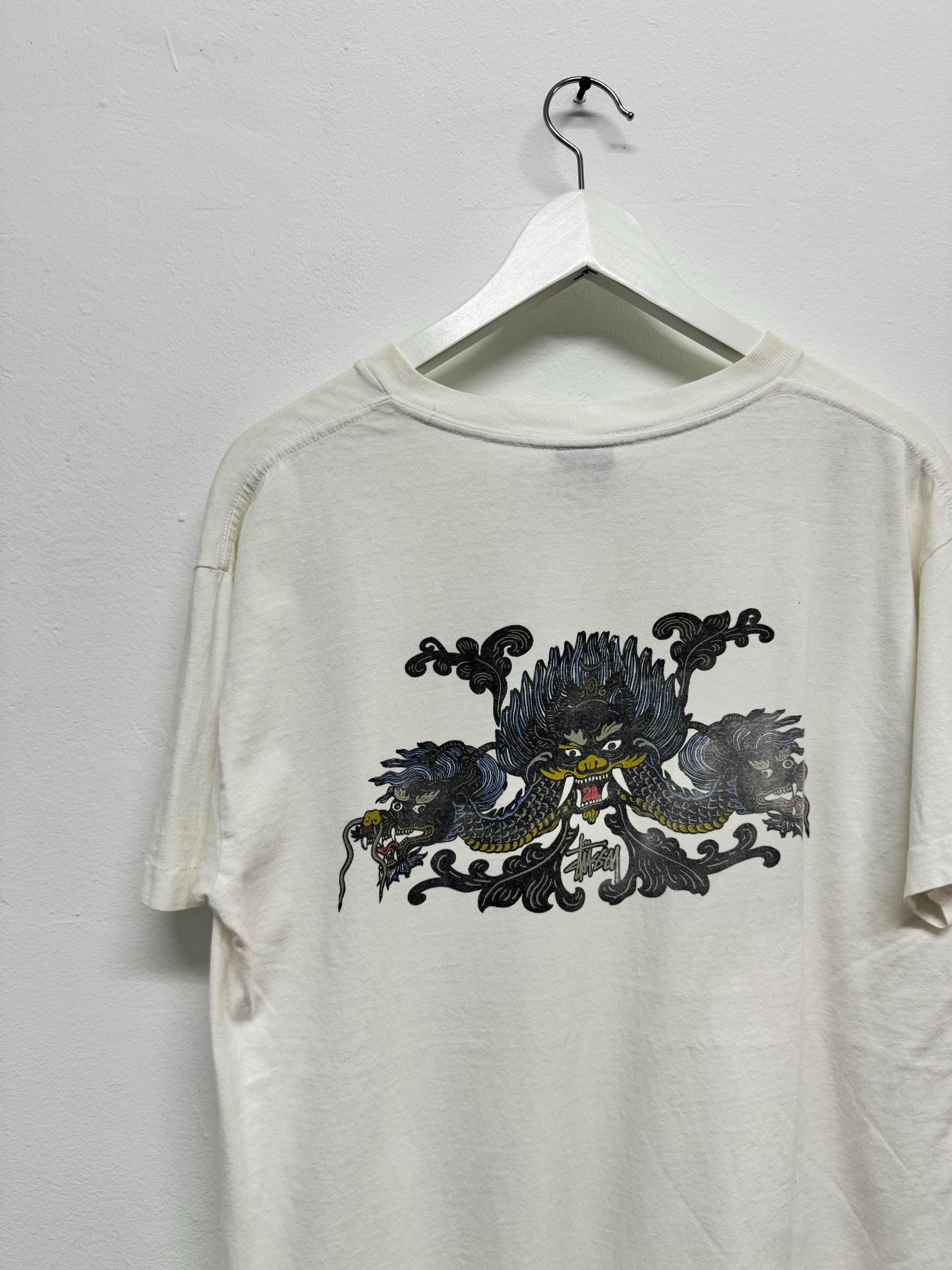 トップス old stussy dragon parker Rare Vintage 90's Stussy Dragon Big Logo Shirt - TokoPyramid