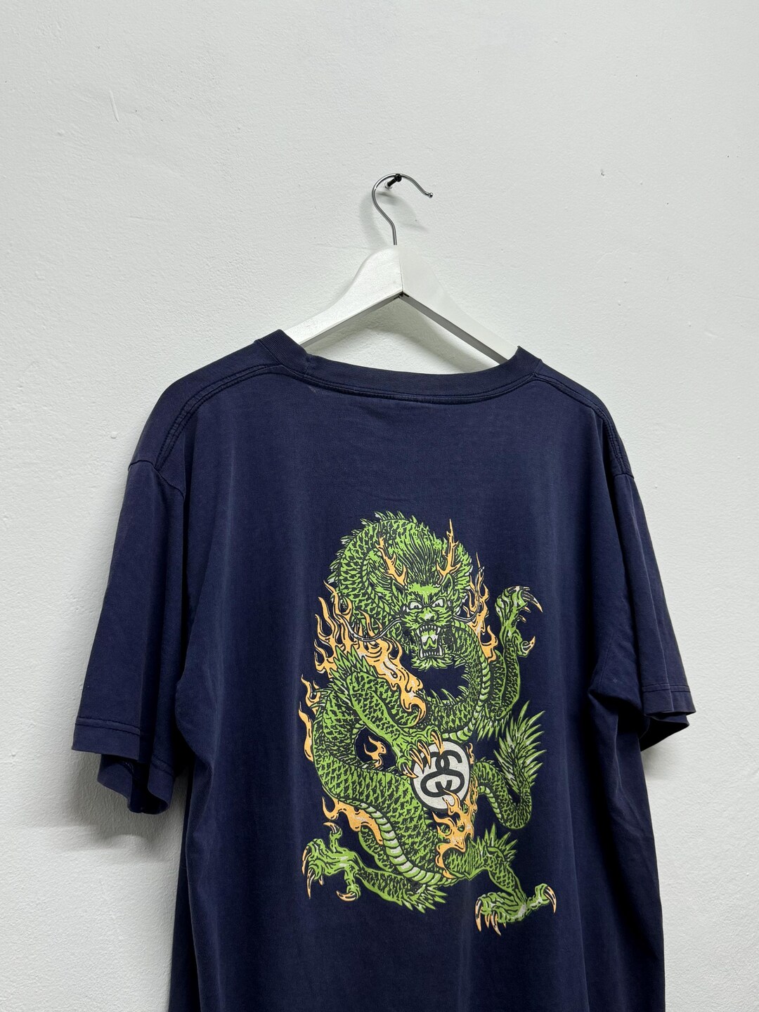Vintage 90s Stussy Green Dragon - Etsy