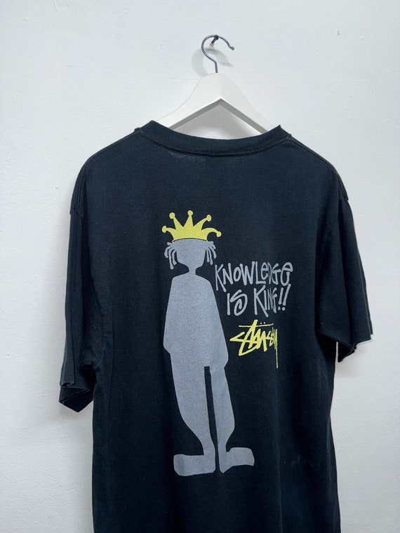 STUSSY トップス　knowledge is king‼︎ Stussy - Knowledge Is King XL X-Large Mens T Shirt Navy BLUE