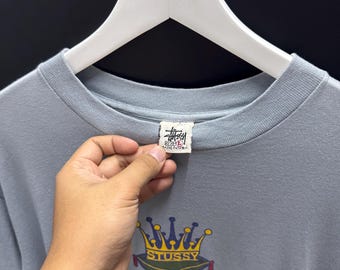 Vintage 90s Stussy Crown Rare Logo White Tag Single Stitch - Etsy