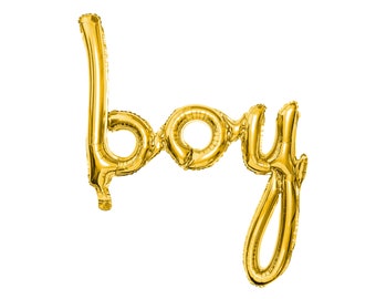 Foil Balloon Boy, gold, 63.5x74cm