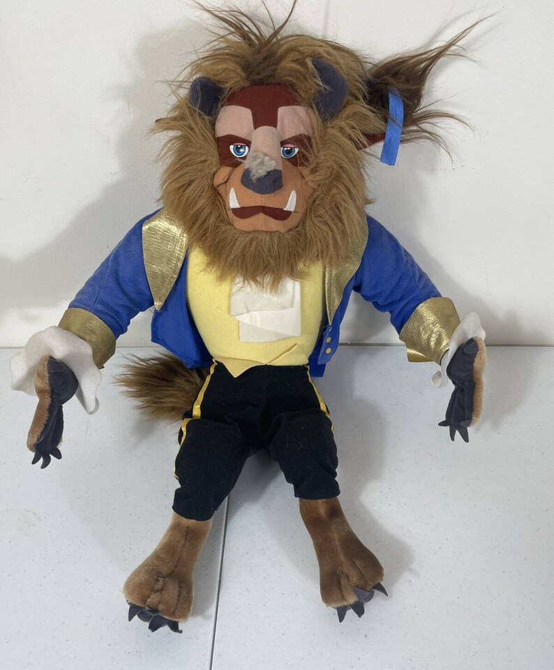 Disney Beauty and the Beast Plush Beast 22 Jumbo Stuffed Etsy
