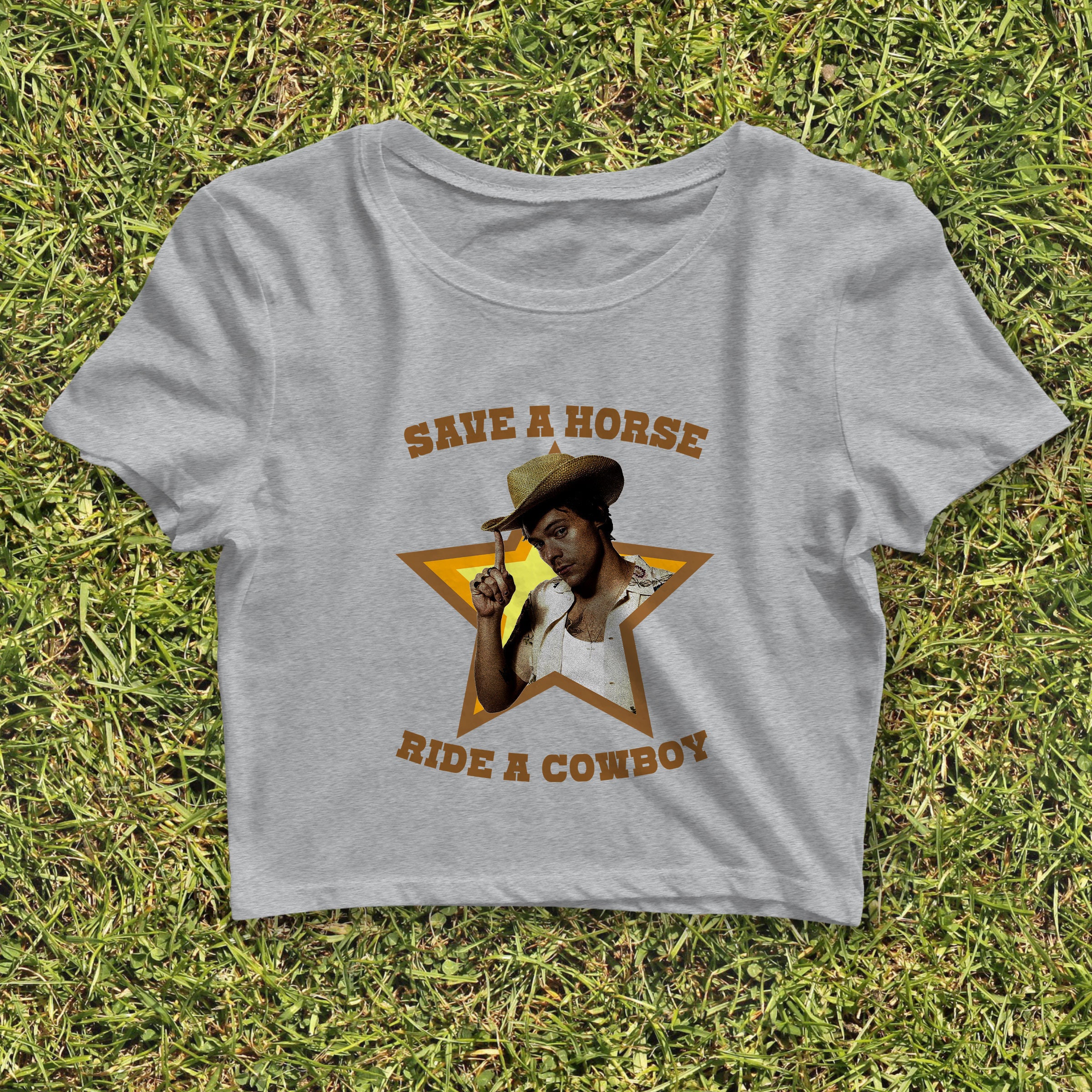 Save A Horse Harry Cowboy Crop Top Designed & Sold By Informal Jersey