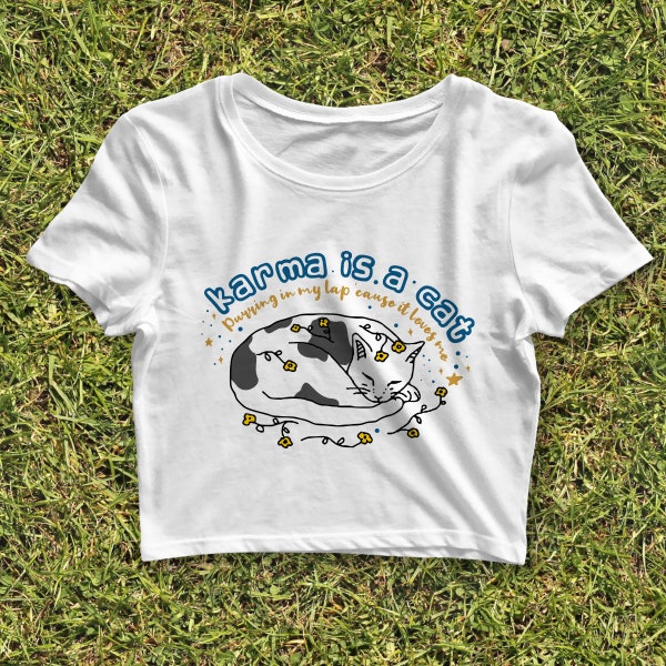 Cat Crop Top Etsy