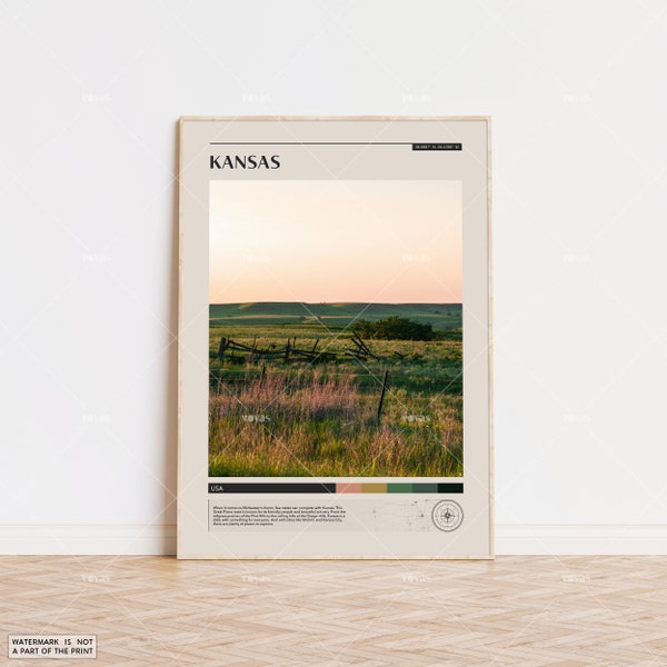 Kansas Poster Etsy