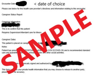 Fake Hospital Note - Etsy