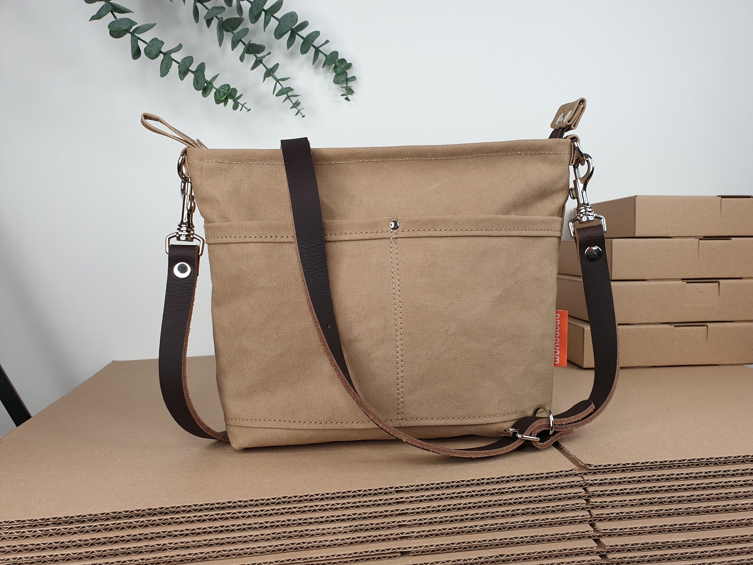 Canvas cross body bag sale