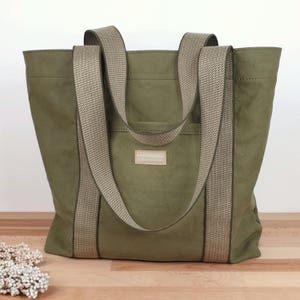 Sac shopping léger XL en toile, femme fille, grand sac shopping, sac de marché, toile lavée lourde robuste, grand sac en coton !