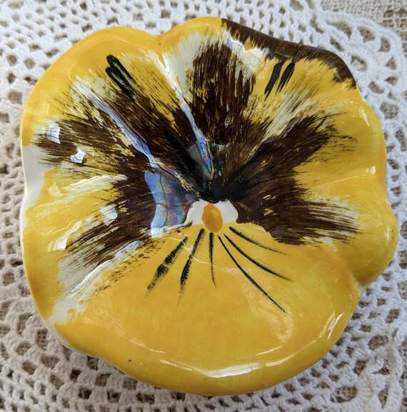 Vintage 1960s Stangl Pottery Hand Painted Pansy Trink… Gem