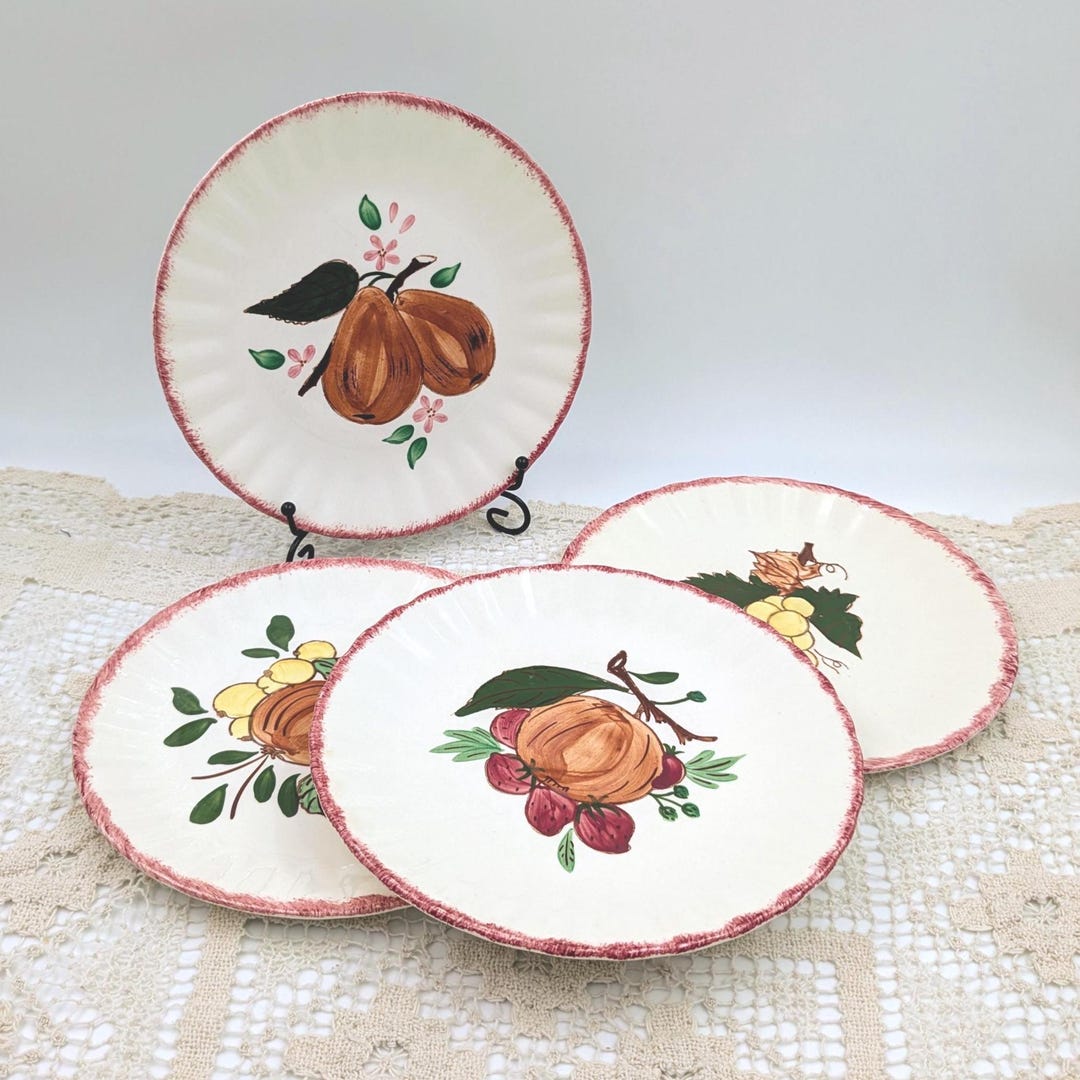 Set of 4 Vintage Blue Ridge Southern Pottery 
