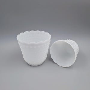 Vintage Fire King Milk Glass Hobnail Planter | Jardiniere | Cachepot - Choose a Size