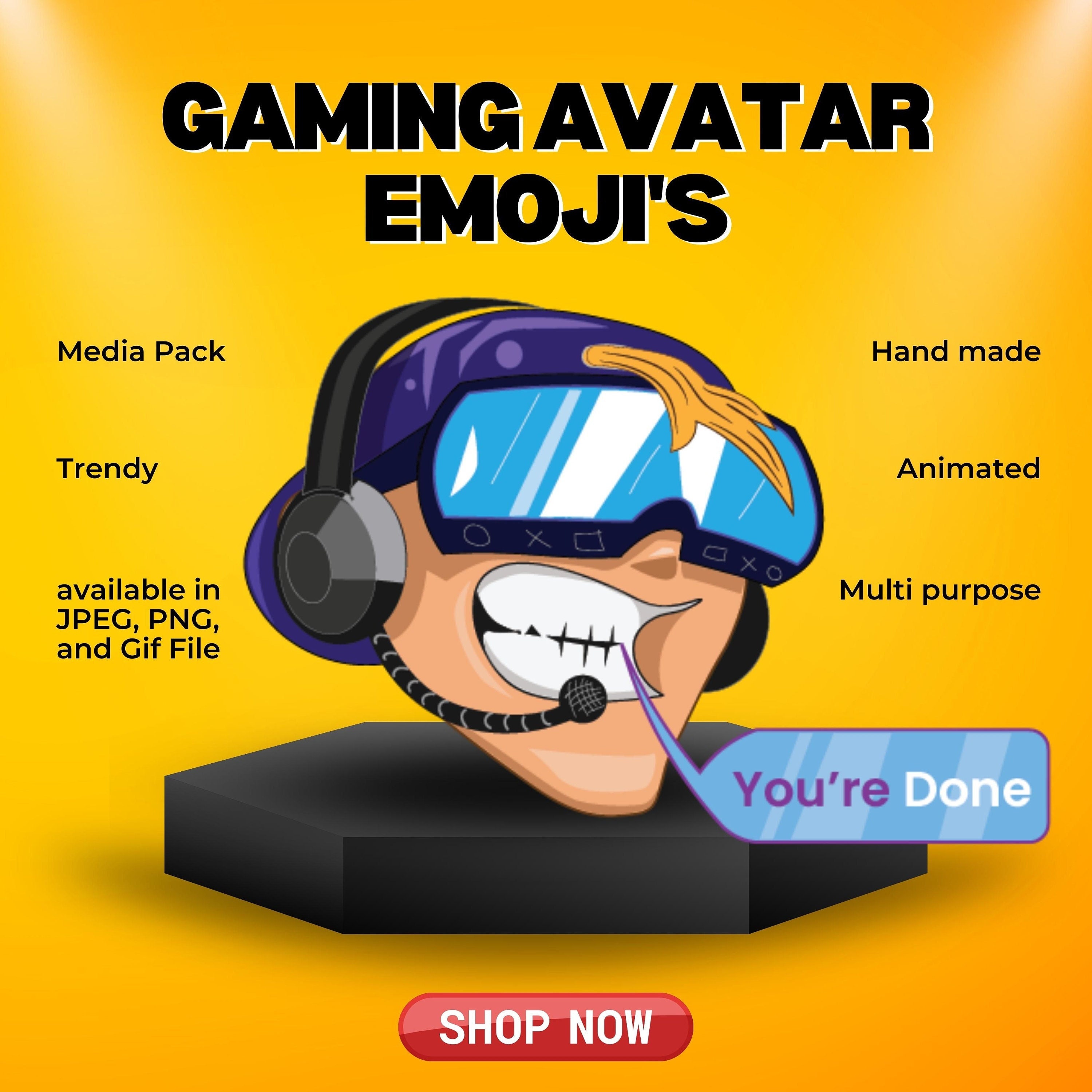 🎧 Headphones Avatar 3D - Royalty-Free GIF - Animated Sticker - Free PNG -  Animated Icon