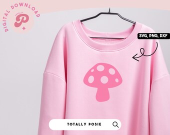 Mushroom SVG | Cottage Core Clipart, Doodles, Graphic, Vector SVG, Sticker, Printable | Silhouette Cameo, Cricut DIY | Commercial License