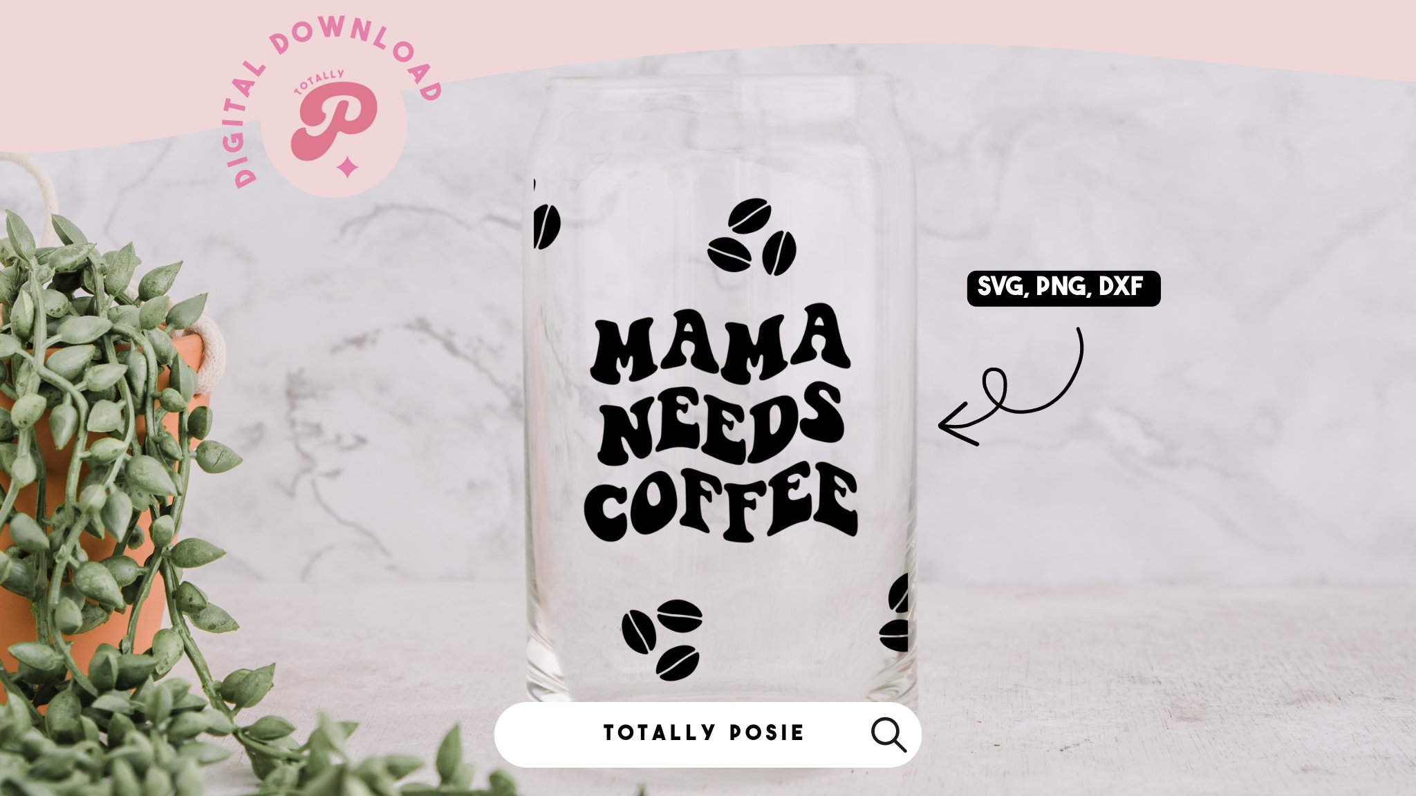 Mama Needs Coffee Glass Can Wrap | Mother's Day, Caffeine Lover, Coffee ...