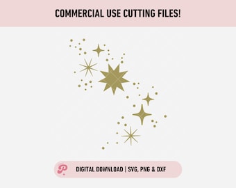 Star Cluster SVG | Bohemian, Boho, Celestial, Moon & Stars, Constellation, Magic, Witch | Silhouette Cameo, Cricut DIY | Commercial License