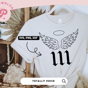 Angel Numbers SVG | Intuition, Angel Aesthetic, Spiritual, Trendy, Lucky, Halo & Wings | Silhouette Cameo, Cricut DIY | Commercial License
