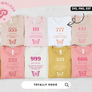 Angel Numbers SVG Bundle | Angel Aesthetic SVG, Spiritual, Trendy, Lucky Numbers, Halo | Silhouette Cameo, Cricut DIY | Commercial License