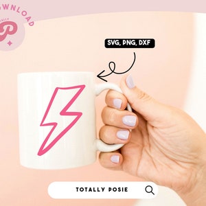 Lightning Bolt SVG | Clipart, Doodles, Graphic, Vector SVG, Sticker, Printable, Mini | Silhouette Cameo, Cricut DIY | Commercial License