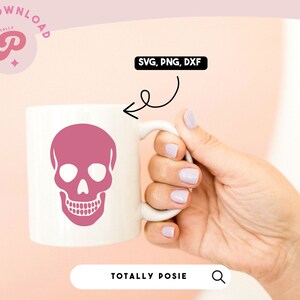 Skull SVG | Clipart, Doodles, Skeleton, Graphic, Vector SVG, Sticker, Printable, Mini | Silhouette Cameo, Cricut DIY | Commercial License