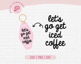 Motel Keychain SVG | Retro Motel Keychain, Hotel Keychain, Keychain Laser, Iced Coffee | Silhouette Cameo, Cricut DIY | Commercial License