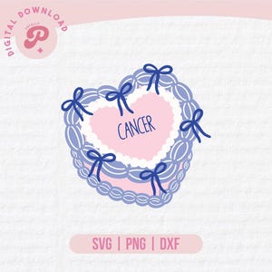 Cancer SVG | Cancer Vintage Heart Cake, Heart Cake, Zodiac SVG, Zodiac Sign, Horoscope Symbols | Silhouette, Cricut DIY | Commercial License