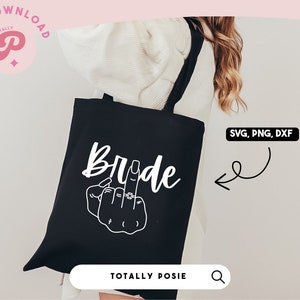 Bride SVG | Bridal Party, Bridesmaid, Wedding Finger, Diamond Ring, I Do Crew | Digital, Silhouette Cameo, Cricut DIY | Commercial License