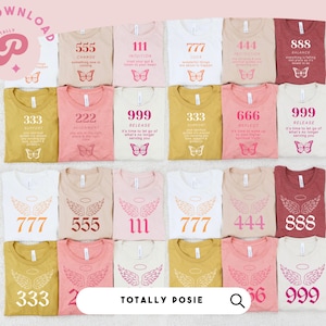 Angel Numbers SVG Bundle | Angel Aesthetic SVG, Spiritual, Trendy, Lucky Numbers, Halo | Silhouette Cameo, Cricut DIY | Commercial License