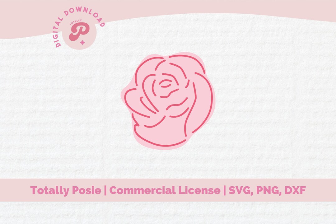 Pink Rose SVG | Preppy Red Rose, Pink Rose, Pink Coquette Aesthetic ...
