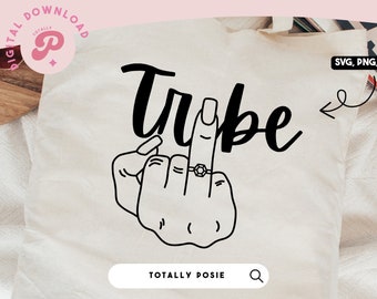 Tribe SVG | Bridal Party, Bridesmaid, Wedding Finger, Diamond Ring, I Do Crew | Digital, Silhouette Cameo, Cricut DIY | Commercial License