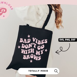 Más vibrações não combinam com minhas sobrancelhas SVG | Sobrancelhas, maquiagem, maquiagem, cílios | Texto ondulado | Silhueta Cameo, Cricut DIY | Licença comercial