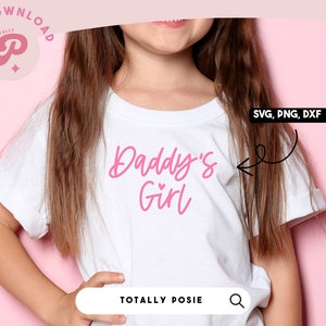Daddy&#39;s Girl SVG / Día del padre, Daddy&#39;s Girl, Daddy&#39;s Princess, Padre e hija Digital / Silhouette Cameo, Cricut DIY / Licencia comercial