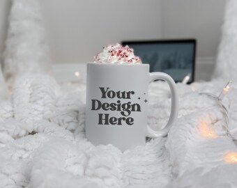 Christmas 15 oz White Coffee Mug Mockup (Digital Download)