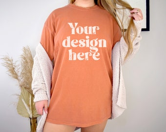 C1717 Mockup, Comfort Colors Mock Ups, T-Shirt Mockup, Oversized Shirt Mockup, Yam Comfort Colors Mockup, 1717 Mockup, Model Mockup