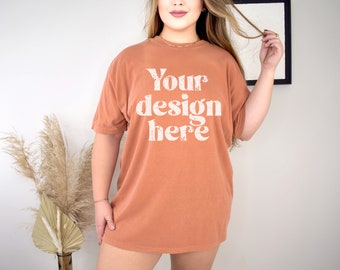 C1717 Mockup, Comfort Colors Mock Ups, T-Shirt Mockup, Oversized Shirt Mockup, Yam Comfort Colors Mockup, 1717 Mockup, Model Mockup