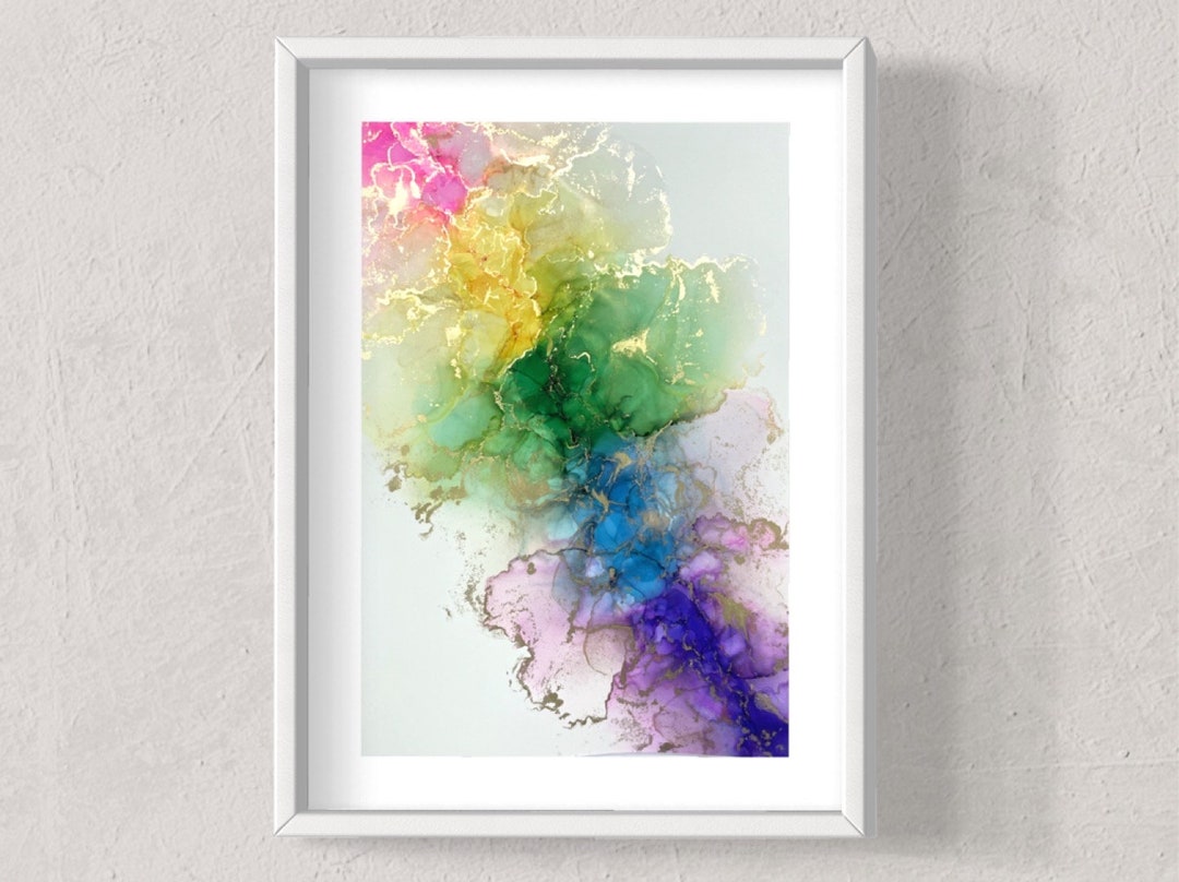 Alcohol Ink Wall Art Original Abstract Painting Home Décor Etsy