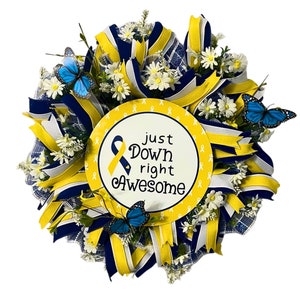 Down Syndrome Awareness for Front Door, Support Awareness Gift, Gift for Awareness, Down Syndrome Awareness Wreath Support Awareness Gift&quot;