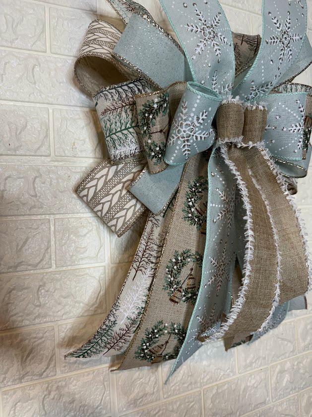 Handmade Burlap Christmas Bow: Rustic Farmhouse Wreath Decor - Etsy