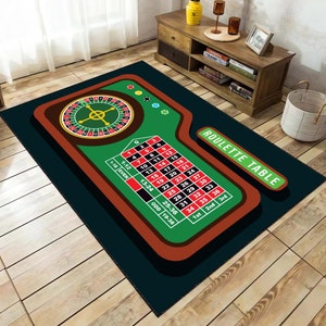 Casino Roulette Wheel On Green Casino Table, Realistic, Roulette Table, Roulette Gambling Table Decor,Game Club Decor, Poker Cash, Roulette