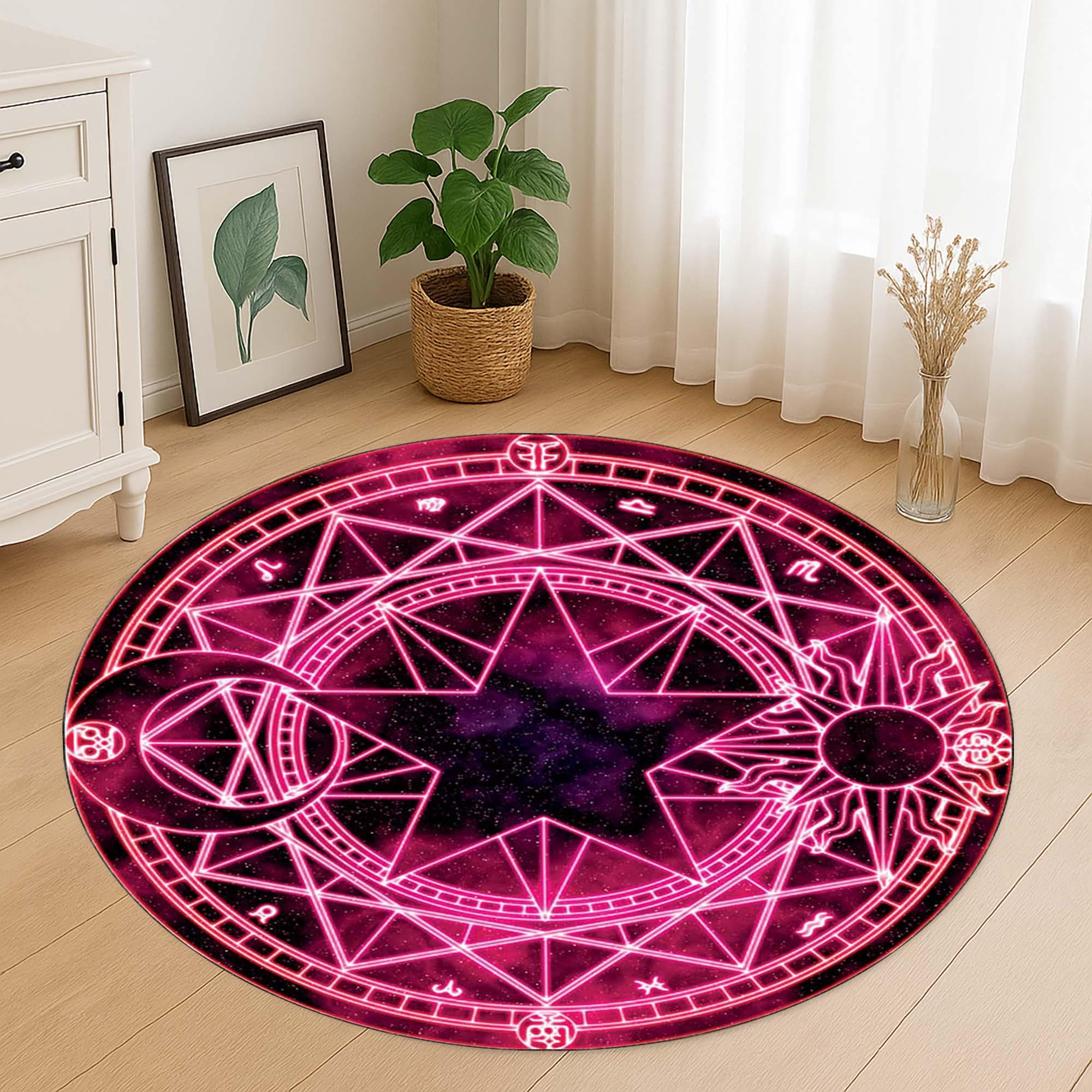 Magic Circle Round Rug: Anime Alchemist Symbol Mat - Etsy