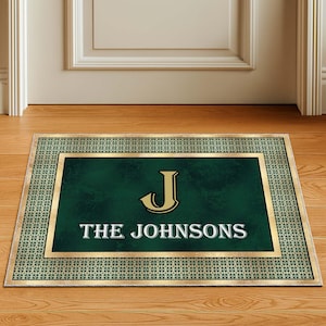 Felpudo personalizado, alfombra de entrada a medida, felpudo con monograma, alfombra de bienvenida para interiores, alfombra antideslizante para la puerta principal, regalo de inauguración de casa, alfombra de entrada.