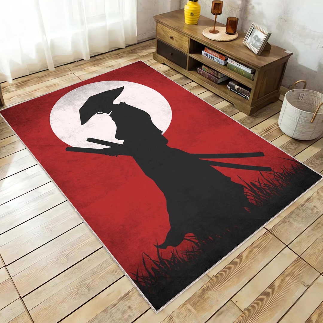 Samurai Rug, Themed Rug, Cool Rug, Area Housewarming Gift, Home Decor ...