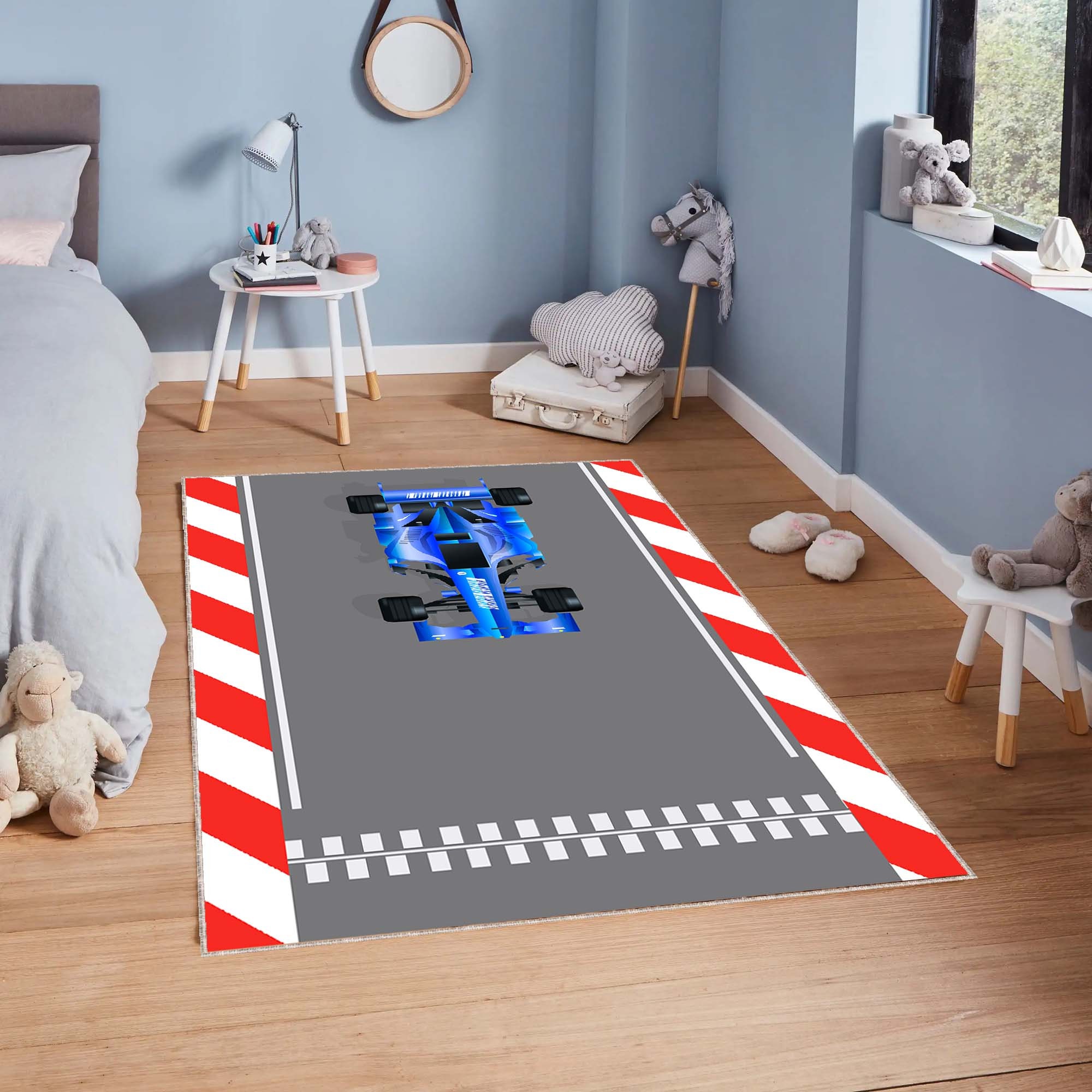 Finish Line Rug, Race Car, Race Car Rug, Realistic Racing Car, Racing ...
