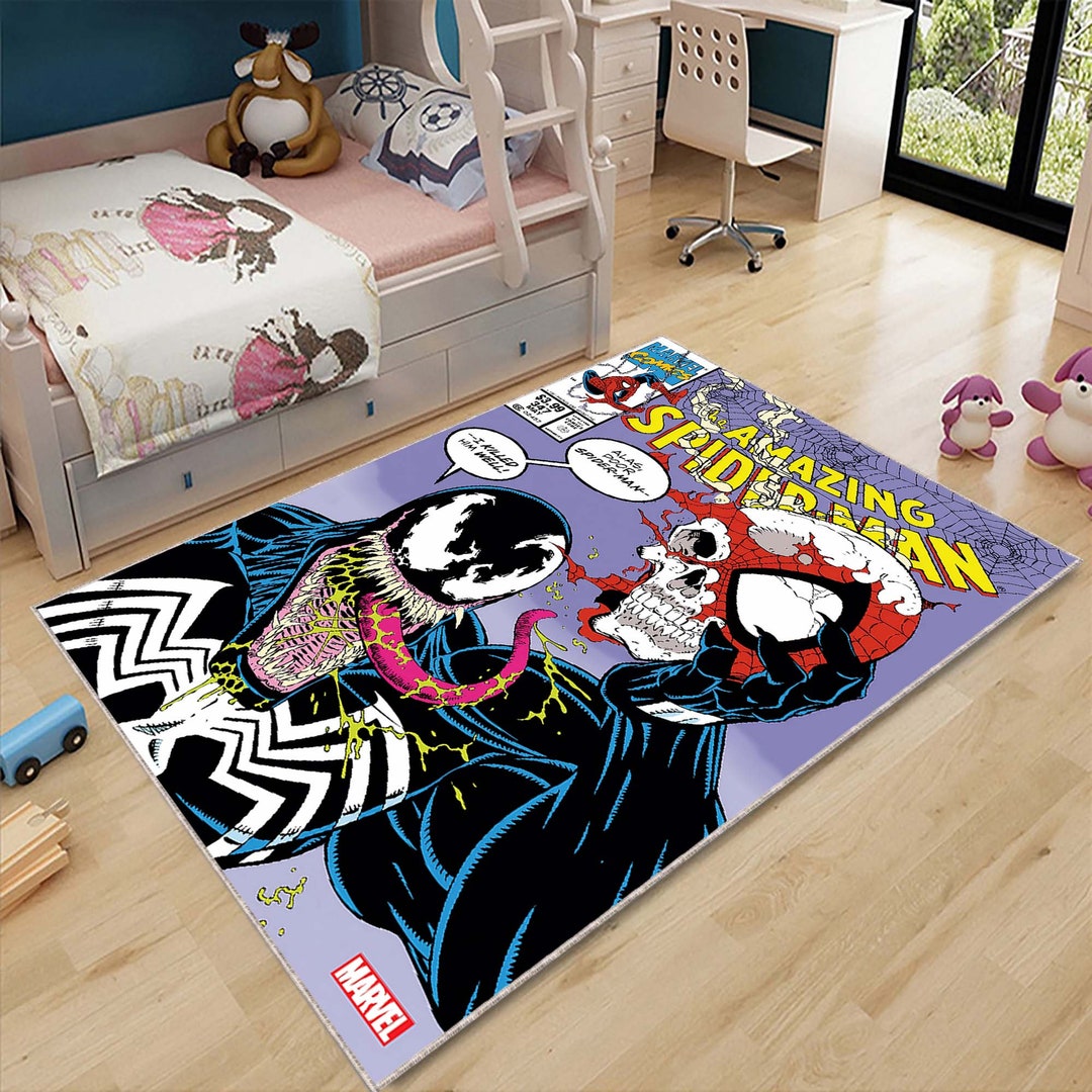 Amazing Spiderman Rug, Spiderman Rug, Comics Cartoon Cover Rug, Kids ...