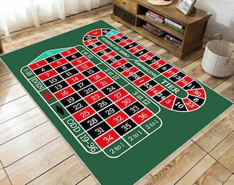 The Gaming Mat Company Tapis de table de roulette pour soirées de jeu de casino à