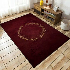 Middle Earth Map Rug, Magic Rug, Legend Movie Rug, Fantastic Novel Rug, Themed Movie Carpet