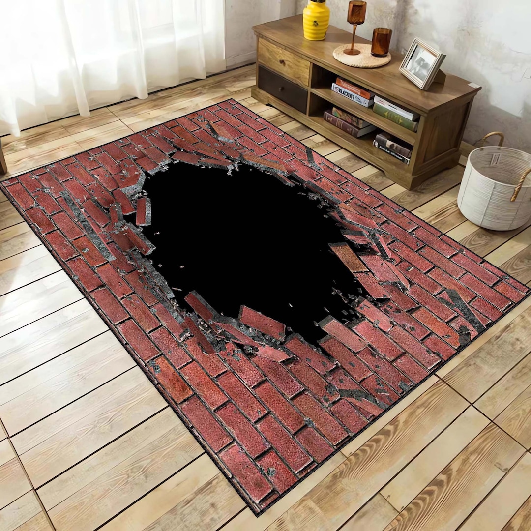 3D Broken Wall Bricks, 3D Carpets, Brick Pattern Rug, 3D Rug, Cool Rugs ...