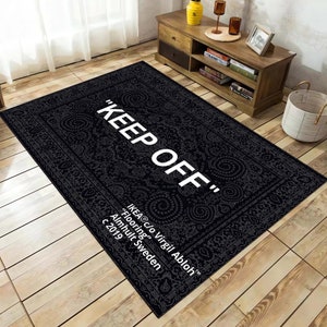Keep Off Black Rug, Keep Off Gift Rug, Keep Off Art