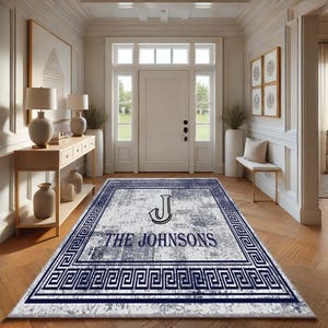 Family Name Entry Mat, Personalized Door Mat, Custom Last Name Rug, Monogram Welcome Mat, Indoor Entryway Rug, Modern Doormat,Front Door Mat