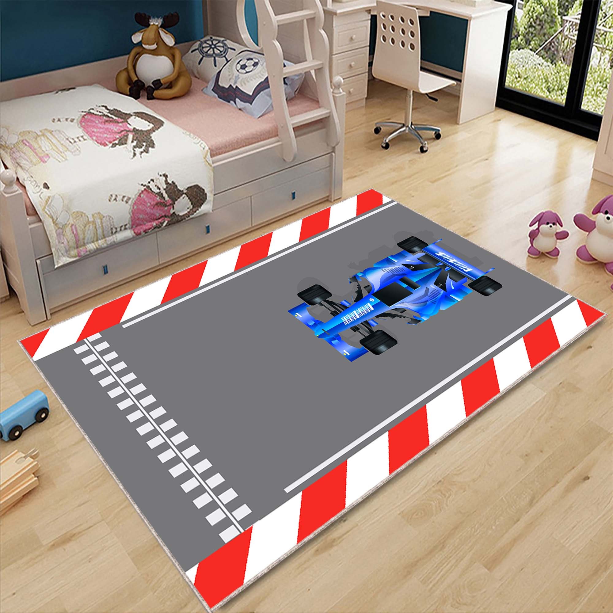 Finish Line Rug, Race Car, Race Car Rug, Realistic Racing Car, Racing ...